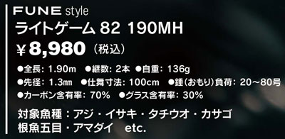 FUNEスタイルより、船釣りをライトに楽しめる８２／７３汎用ライトゲームロッド×３機種を好評発売中！