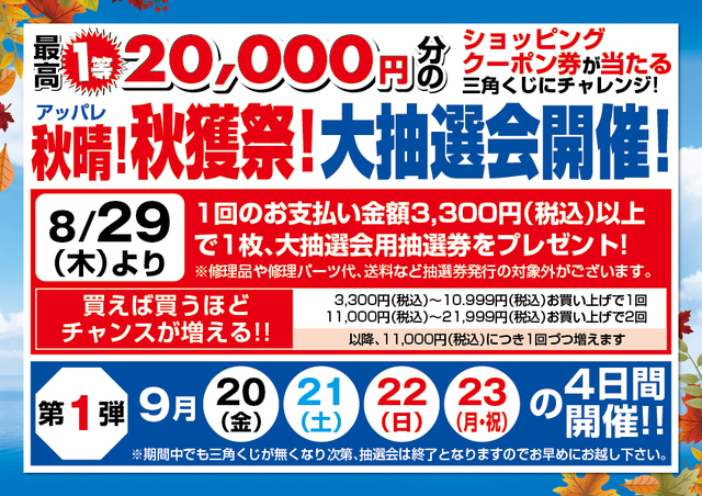 １等は２万円分！