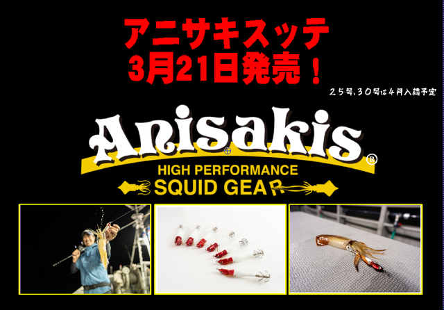 【新品未使用】アニサキスッテ25号　3本セット　2025年製　管理S 新品未使用】アニサキスッテ25号3本セット2025年製管理S
