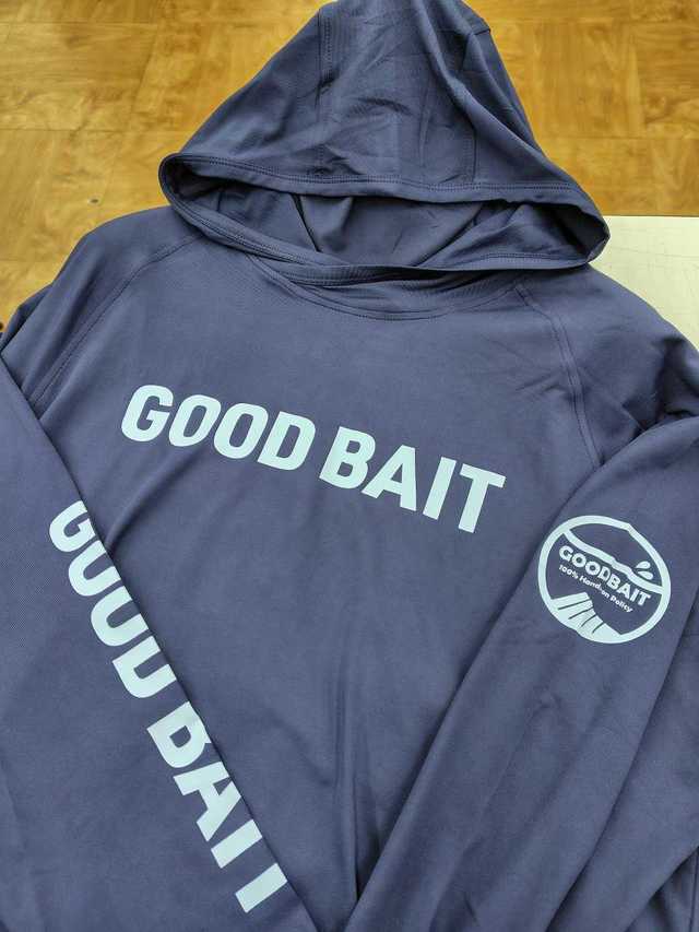 good bait グッドベイト　サンガード フーディー　ダークグレー サンガードフーディ☀️ 今年の新色はダークグレー🙌ロゴを